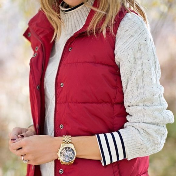 Goose down red vest - Picture 2 of 7